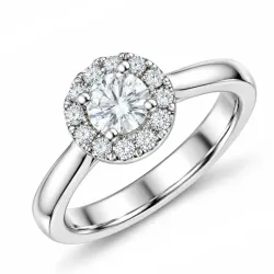 lab grown Diamant Ring in 14 Karat Weißgold 0,50 ct 0,23 ct
