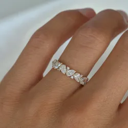 lab grown Diamant Ring in 14 Karat Gold 0,94 ct 0,05 ct