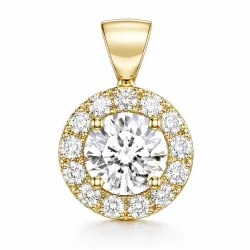lab grown Diamant Anhänger in 14 karat Gold 0,50 ct 0,23 ct