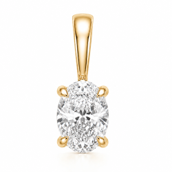 0,50 ct lab grown Diamant Solitäranhänger in 14 karat Gold 0,50 ct