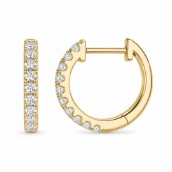 14 mm Kreole in 14 Karat Gold mit lab grown Diamant 