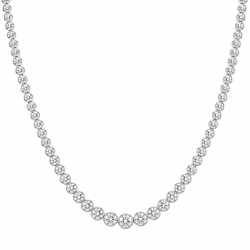 45 cm lab grown Diamant Halskette in 14 karat Weißgold 6,02 ct