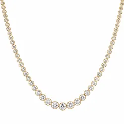 45 cm Halskette mit Anhänger aus 14 Karat Gold 6,02 ct