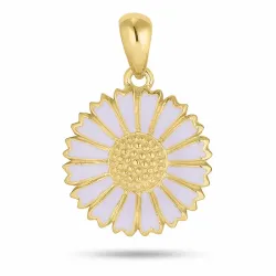 15 mm Marguerite violettem Anhänger aus vergoldetem Sterlingsilber - Marie