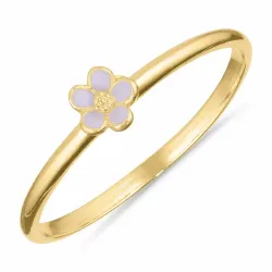 5 mm Marguerite violettem Ring aus vergoldetem Sterlingsilber - Majse