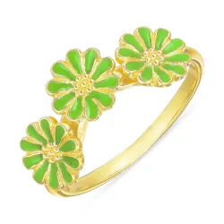Marguerite hellgrünem Ring aus vergoldetem Sterlingsilber - Maggie