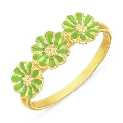 Marguerite hellgrünem Ring aus vergoldetem Sterlingsilber - Maggie