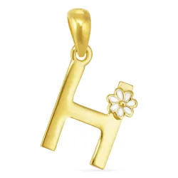 buchstab h Anhänger aus vergoldetem Sterlingsilber