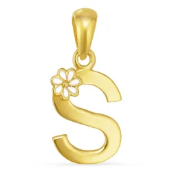 buchstab s Anhänger aus vergoldetem Sterlingsilber