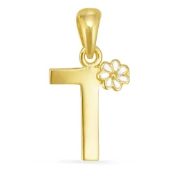 buchstab t Anhänger aus vergoldetem Sterlingsilber