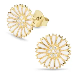 11,5 mm Marguerite Ohrringe in vergoldetem Silber - Marie