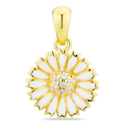 Marguerite Zirkon Anhänger aus vergoldetem Sterlingsilber - Marie