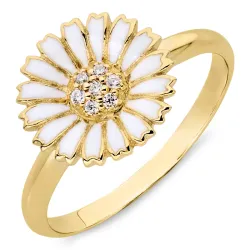 Marguerite Zirkon Ring aus vergoldetem Sterlingsilber - Marie