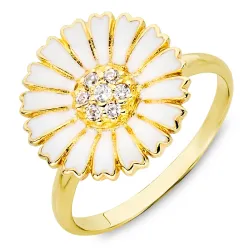 Marguerite Zirkon Ring aus vergoldetem Sterlingsilber