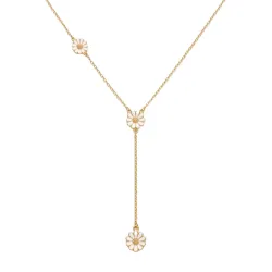 Marguerite Y-Halskette aus vergoldetem Sterlingsilber - Maggie