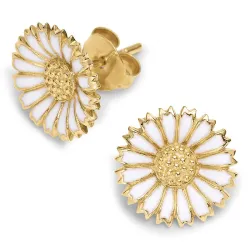 12 mm Marguerite Ohrstecker in vergoldetem Sterlingsilber - Marie