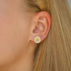 11 - 12 MM Marguerite Ohrstecker in vergoldetem Sterlingsilber - Marie