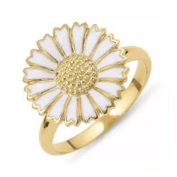 15 mm Marguerite Ring aus vergoldetem Sterlingsilber