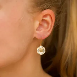 15 mm Marguerite Ohrringe in vergoldetem Sterlingsilber - Marie