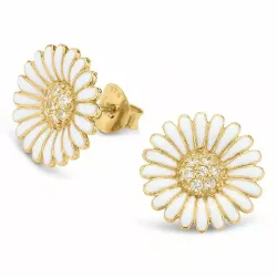 14,5 mm Marguerite Ohrringe in vergoldetem Silber - Matilda