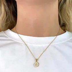 11 mm Marguerite Anhänger aus vergoldetem Sterlingsilber - Matilda