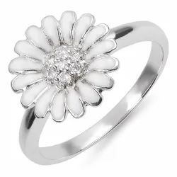 11 mm Marguerite Zirkon Ring aus Silber - Matilda