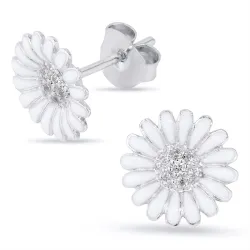 Kollektionsmuster Marguerite Ohrstecker in rhodiniertem Silber