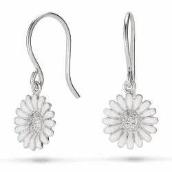 10 mm Marguerite Ohrringe in rhodiniertem Silber - Matilda