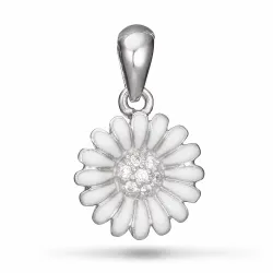 12 mm Marguerite Anhänger aus rhodiniertem Silber - Matilda