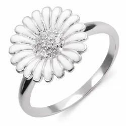 15 mm Marguerite Ring aus rhodiniertem Silber - Matilda
