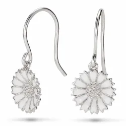 12 mm Marguerite Ohrringe in rhodiniertem Silber - Marie