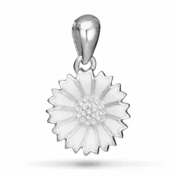 12 mm Marguerite Anhänger aus rhodiniertem Silber - Marie