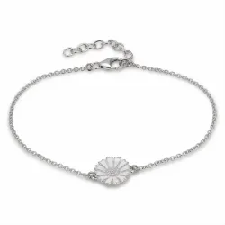 12 mm Marguerite Ankerarmband aus rhodiniertem Silber - Marie