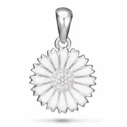 10 mm Marguerite Anhänger aus rhodiniertem Silber - Marie