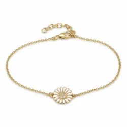 11 mm Marguerite Zirkon Armband aus vergoldetem Sterlingsilber und Marguerite Anhänger aus vergoldetem Sterlingsilber - Matilda