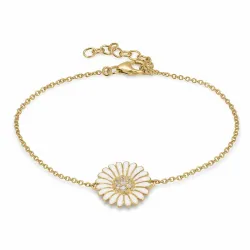 14 mm Marguerite Zirkon Armband aus vergoldetem Sterlingsilber - Matilda