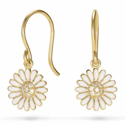11 mm Marguerite Zirkon Ohrringe in vergoldetem Silber - Matilda