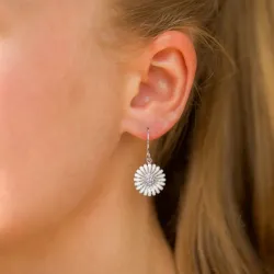 15 mm Marguerite Ohrringe in Silber - Matilda