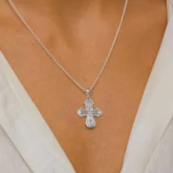 18,5 x 23,5 mm Dagmarkreuz Anhänger aus Silber - Amoré