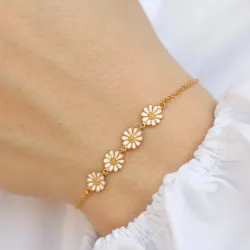 Marguerite Ankerarmband aus vergoldetem Sterlingsilber - Maggie