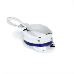 blauem Studentenmütze Charm Anhänger aus Silber 