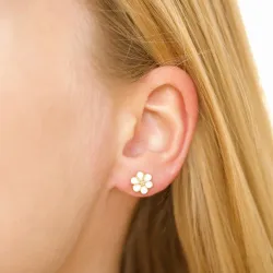 Marguerite Ohrstecker in vergoldetem Silber - Majse