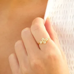 Marguerite Ring aus vergoldetem Sterlingsilber - Majse