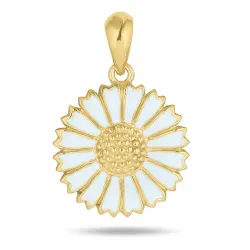 15 mm Marguerite blauem Anhänger aus vergoldetem Sterlingsilber - Marie