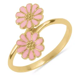 Marguerite rosa Ring aus vergoldetem Sterlingsilber - Maggie