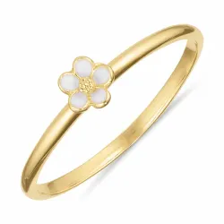 5 mm Marguerite weißem Ring aus vergoldetem Sterlingsilber - Majse