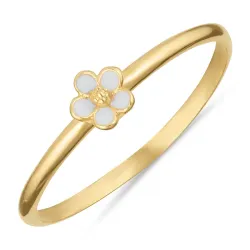 4,5 mm Marguerite blauem Ring aus vergoldetem Sterlingsilber - Majse