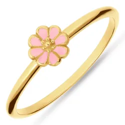 5 mm Marguerite rosa Ring aus vergoldetem Sterlingsilber - Maggie