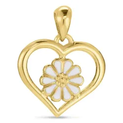 Herz Marguerite Anhänger aus vergoldetem Sterlingsilber - Maggie