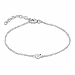 Herz Zirkon Armband aus Silber - Amoré